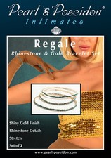 Regale - Rhinestone Bracelets with Gold Finish in Set of 3 Body D&eacute;cor