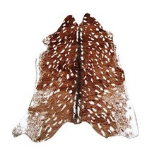 Faux Sika Deer Print Hide Rug Faux Fur Cowhide Area Rug Animals Print Mat
