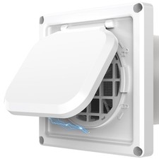 Houseluxe Dryer Vent Cover Outside 4 inch, Magnetic Door Design, White