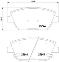 Brembo Bremsbelagsatz, Scheibenbremse P 30 066 FüR Hyundai KIA