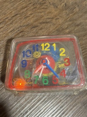 Vintage Toastmaster Ingraham Show Time Clear Clock Visible Gears Alarm USA Work
