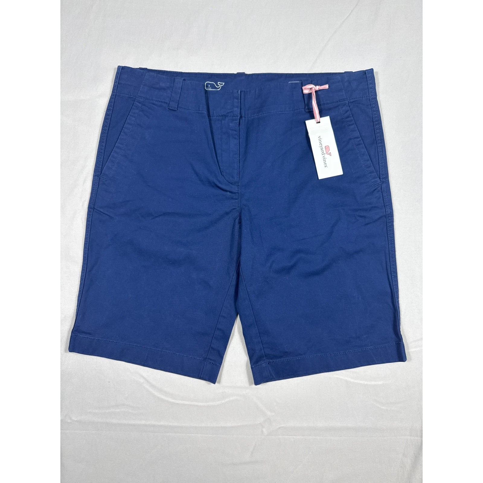 Vineyard Vines Girls Navy Blue Chino Shorts Size 16 Adjustable Waist NWT