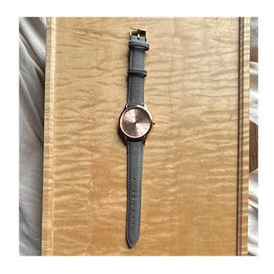 Monroe Classique Women s 34mm Rose Gold Quartz Watch Gray Leather 3m WR