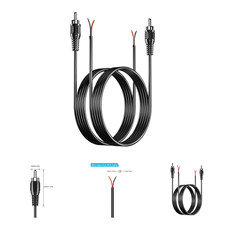 Rca to Speaker Wire 20Awg Bare Cables Rca Plug Adapter Repair Audio Video