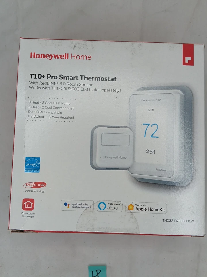Honeywell home T10+ Pro Smart Thermostat Kit Red Link 3.0 Sensor THX321WFS3001W - Image 2 of 4