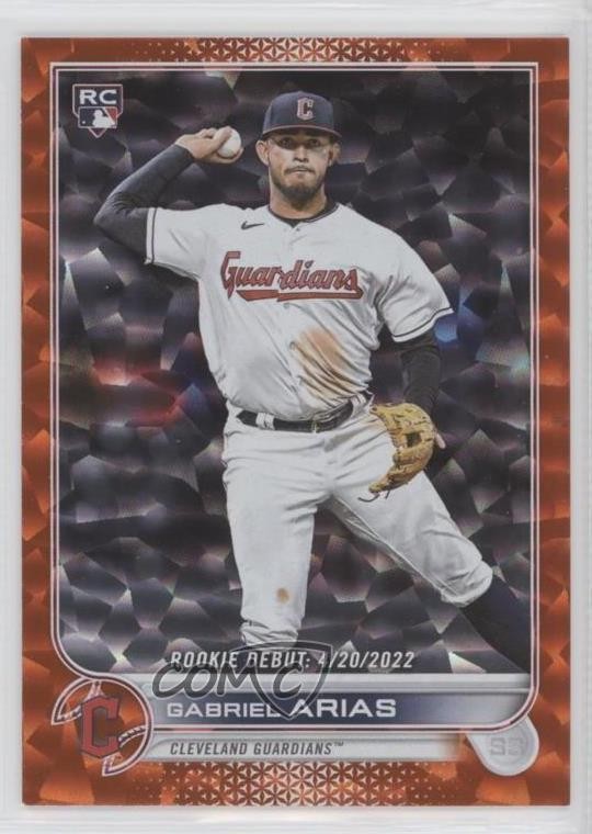 2022 Topps Update Debut Orange Foil 75/299 Gabriel Arias #US321 Rookie RC 1p5