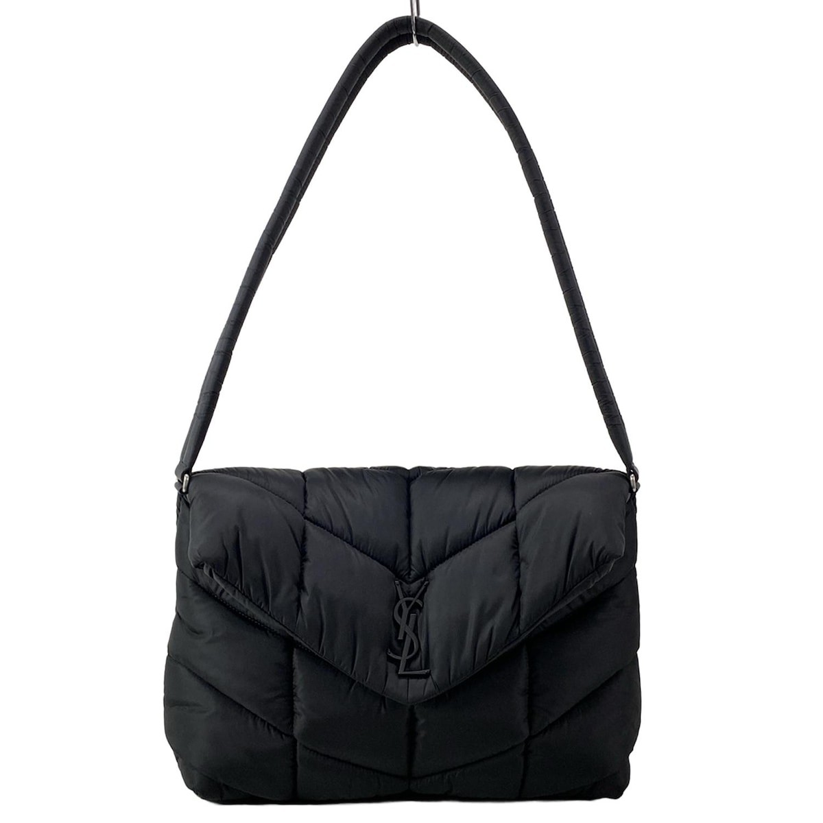 Borsa a tracolla originale SAINT LAURENT PARIS Puffer 733630 nylon nero