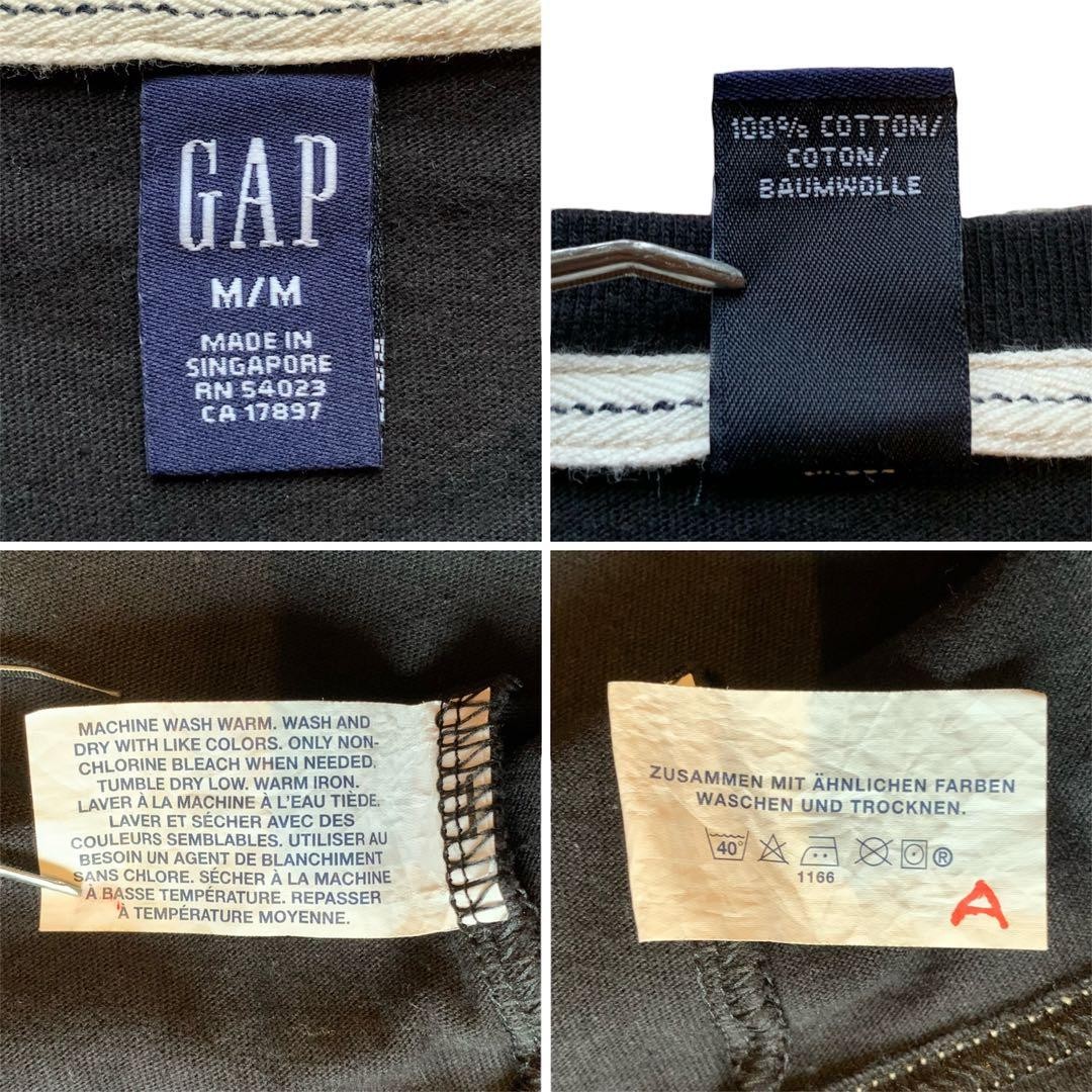 GAP 90s Vintage Black Plain Football T-Shirt Unisex Used image 8