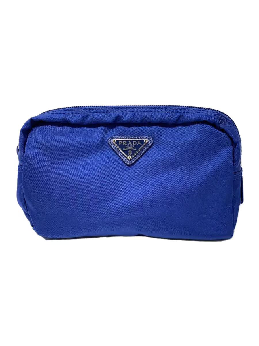 PRADA Tessuto Nylon Pouch in Navy Blue Style 165