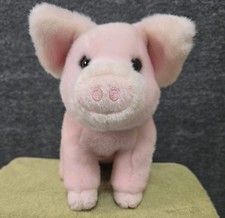 Douglas Cuddle Toy Solid Pink Pig Plush Standing Toy Stuffed Animal 2017 EUC