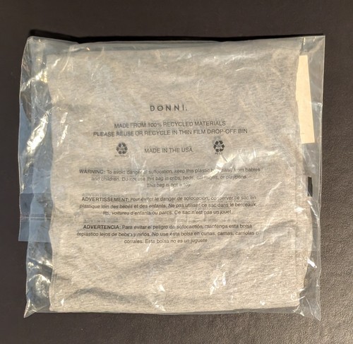 DONNI Pantalone Donna The Jersey Simple Crop Grigio Erica Taglia XS - Nuovo con etichette - Foto 8 di 10