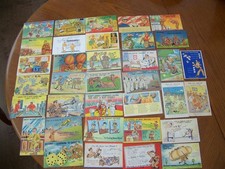 WW2 Era Comic Postcard Lot 34 Total Some Military Postmarked