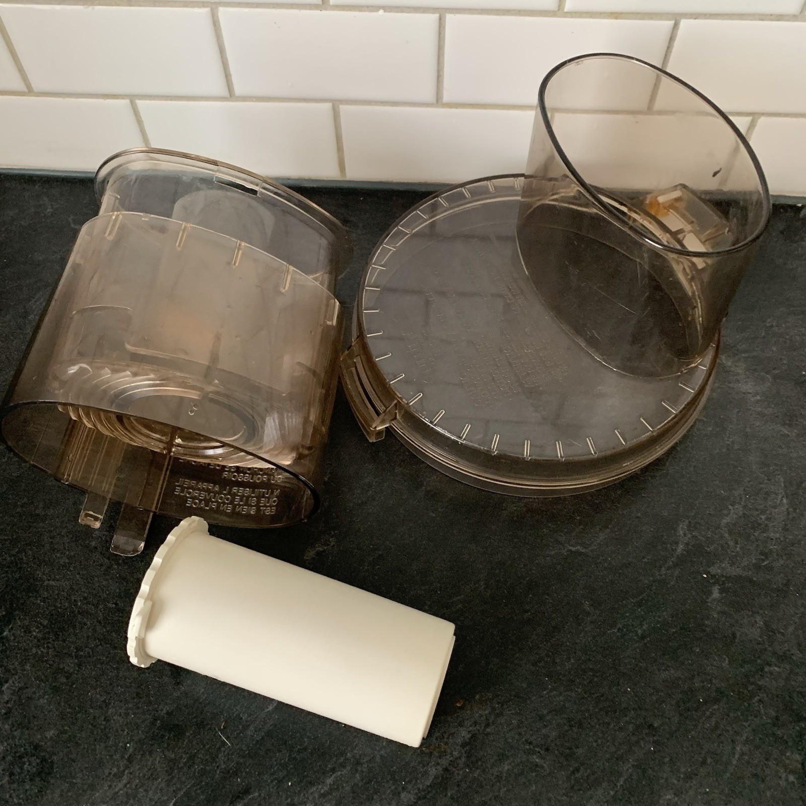 Cuisinart Food Processor Amber Lid & Chute Pusher DLC-10 Rep