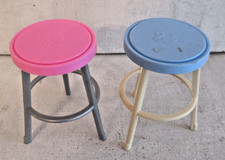 Barbie Dollhouse Furniture Kitchen Stools Chairs Lot Bundle