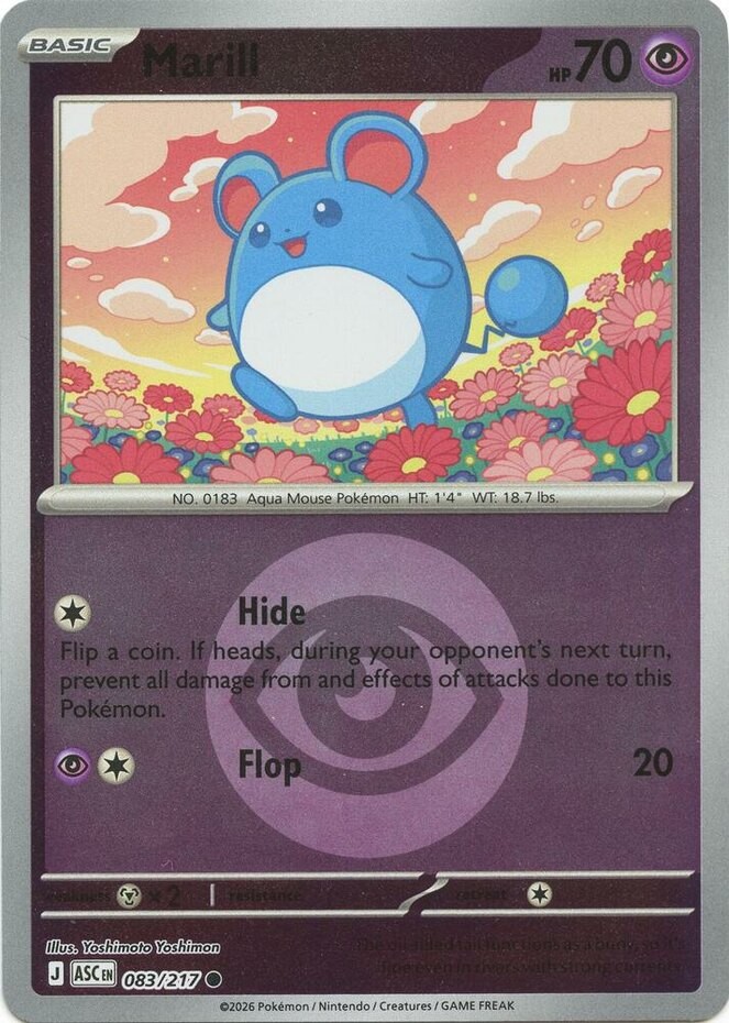 Marill (Energy Symbol) - 083/217 - Common - Reverse Holo NM Ascended Heroes