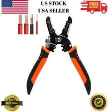 Wire Stripper and Crimping Tool 5-in-1 Multi Function 3rd Generation Orange 