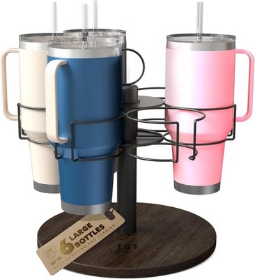 Stanley Cup Organizer for 40 oz Tumbler   Rotating Water Bottle Holder Rack,