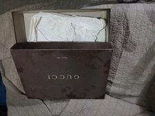 AUTHENTIC VINTAGE GUCCI BROWN GUCCISSIMA EMPTY GIFT BOOT BOX 14” x 12” X 4”
