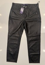Ralph Lauren Collection Dakota Lambskin Leather Pants Slim Ankle Authentic