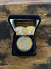 2020 American Silver Eagle ASE - 1 Oz .999 Pure Silver w/ 24Kt Gold Background