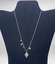 Silpada Sterling Silver.925-Icy Element Swarovski Crystal Necklace 16-18" N3397