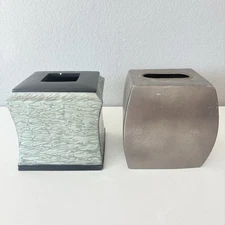 Lot Of 2 Square Tissue Box Cover