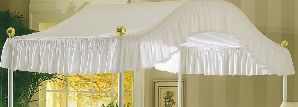 Twin Bed Canopy Top Cover Topper 6 colors-  White Lavender Pink Purple Turquoise - Image 3 of 3