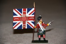 Britains 44050 54mm 92nd Gordon Highlander Ensign & Kings Colour Waterloo 1815