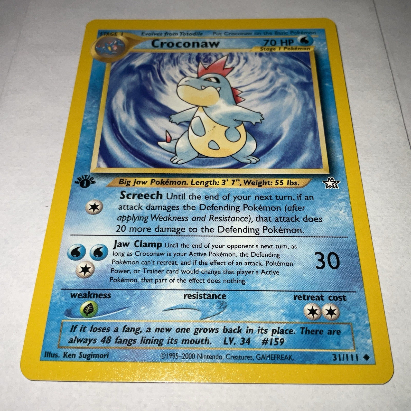 Croconaw 31/111 Neo Genesis 1st Edition Regular - NM