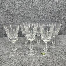 6 Waterford Crystal Rosslare 6" Claret Wine Glasses Vintage Ireland Pristine