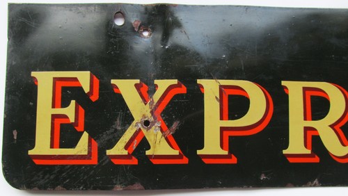 ORIGINAL "EXPRESS" Railroad Sign From Railway Express Truck - Picture 2 of 4