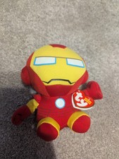 TY Beanie Baby IRON MAN (Marvel) Plush 6 inch Stuffed Animal Collectible Toy