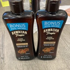 (2 BOTTL)HAWAIIAN TROPIC Dark Tanning Oil Original 10.8 OZ BONUS 35% MORE FRESH 2.59 per gallon