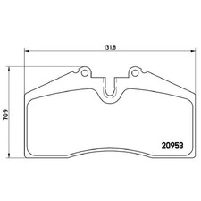 Satz Bremsbeläge Bremsklötze hinten für Porsche 911 993 | 135191