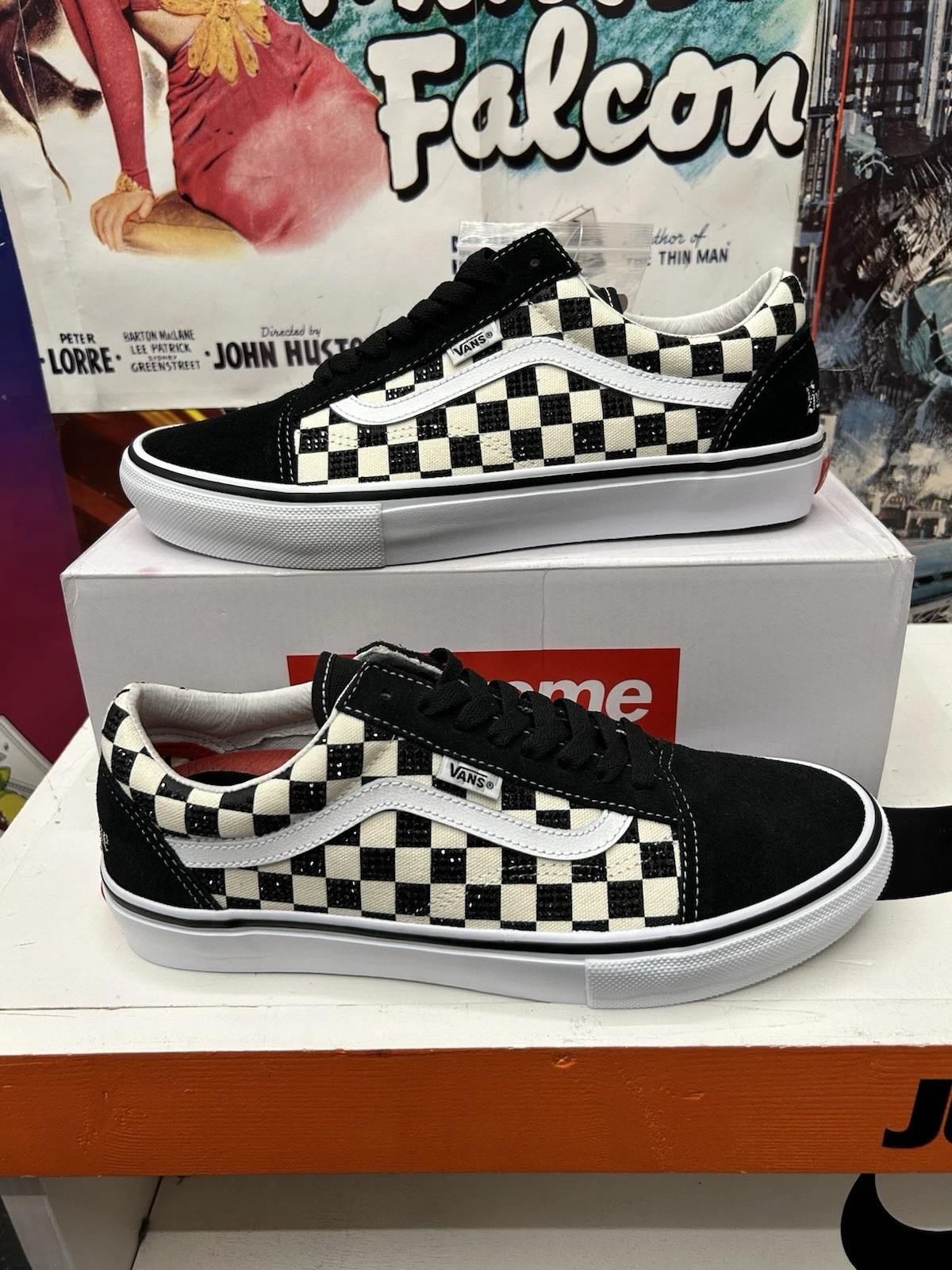 Supreme x Vans à carreaux éblouis taille 10 homme 
