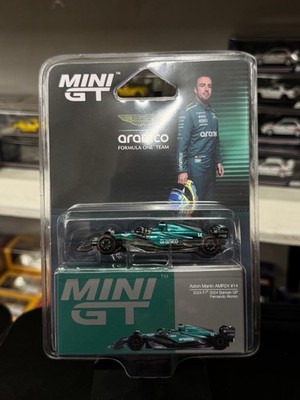 Mini GT #999 Aston Martin AMR24 #14 2024 F1 2024 Bahrain GP Fernando Alonso