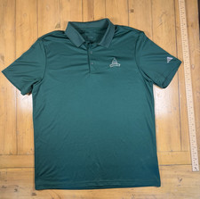 Adidas Mens Large Green Polo Shirt Performance Short Sleeve Golf Athletic