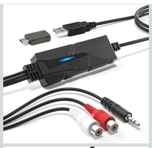 AudioXfer USB-C Audio Capture Device Digitize Cassette Tapes Vinyl, MD Recording