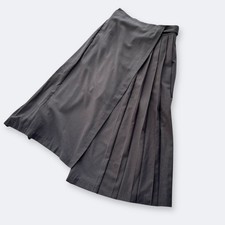 Yamamoto Japanese Designer Womens Wide Wrap Pants Gray Stylish Mode Used