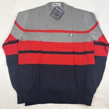Vintage 90s Fila Knit Pullover Sweater Men  s Size US 38 NEW With Tags NOS
