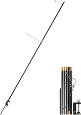 72In Tall Collapsible Camping Lantern Stand Pole with Stakes and Hooks, Ultralig