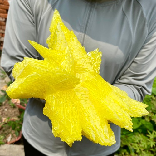 2.2LB Rare Natural yellow sulfur crystal quartz crystal mineral specimen - Picture 9 of 12