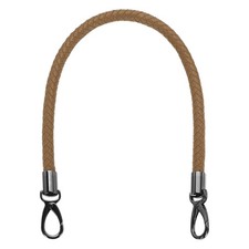 55cm 21.7" Braided Purse Strap PU Leather Dark Khaki Black Buckle 