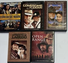 Lonesome Dove Collection DVD + Comanche Moon & Open Range 5 Movies Total