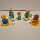Vintage Fisher Price Little People Lot (4) Assorted Chairs & (5) Assorted People