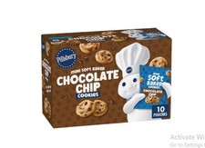 Pillsbury Mini Soft Baked Chocolate Chip Cookies 10 Individually Wrapped Pouche