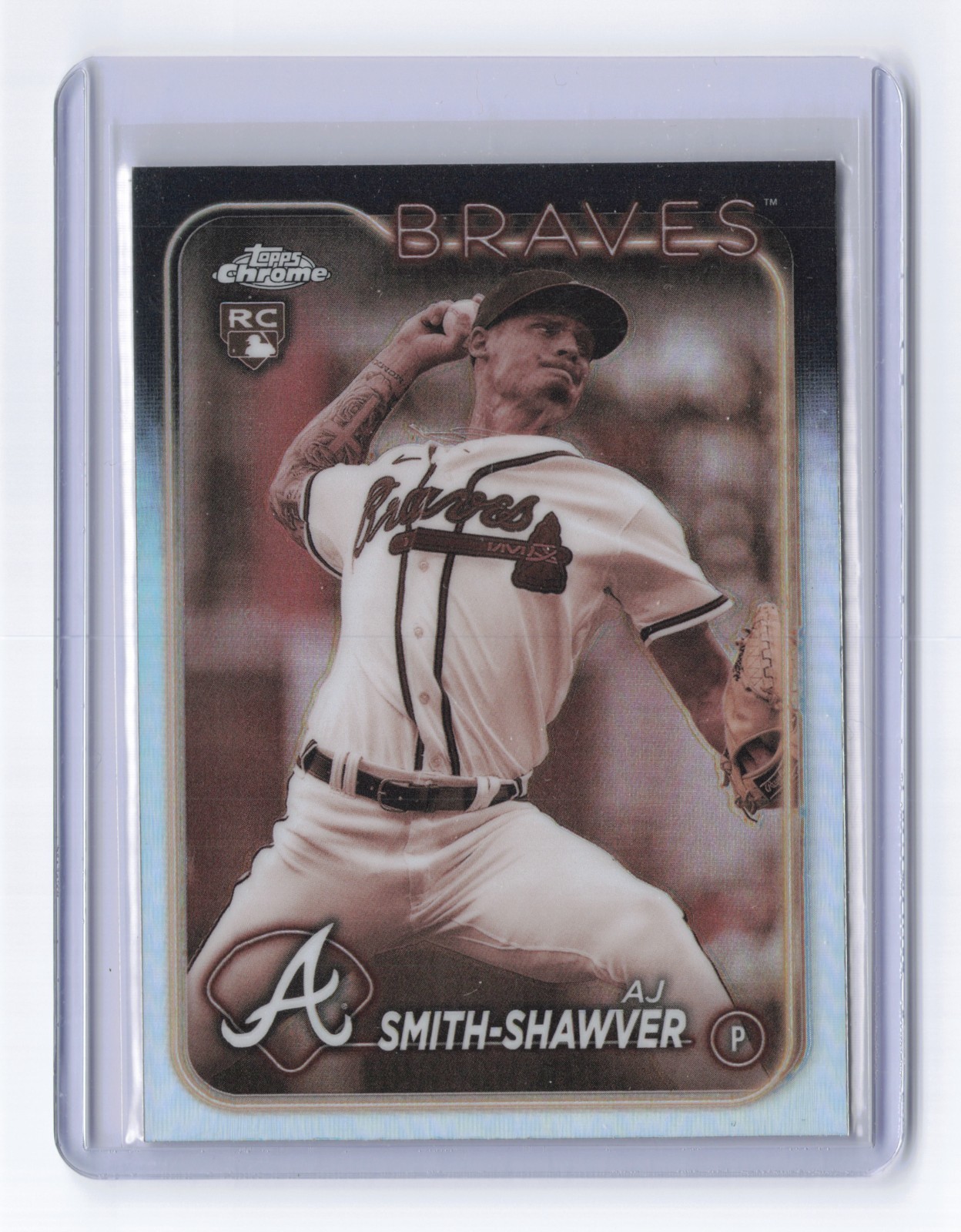 2024 Topps Chrome - AJ Smith-Shawver #19 Sepia Refractor (RC) Rookie Card Braves