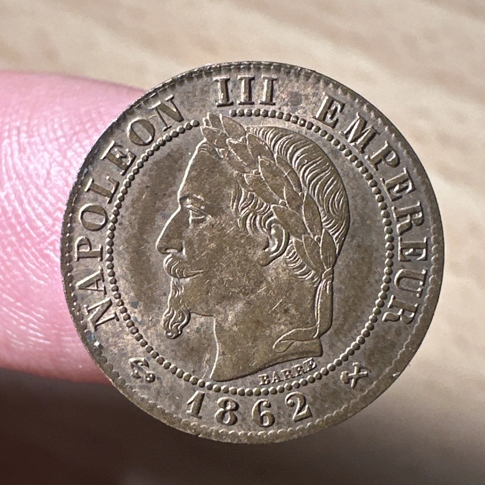 Pièce Française Un 1 Centime - Napoleon III K (bordeaux) 1862