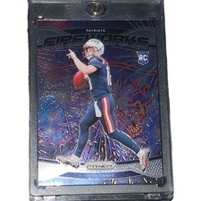 2024 Panini Prizm - Fireworks Blue Drake Maye #22 (RC)  New England Patriots MVP