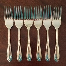 Lot of 6 Farberware Nicole Gold Plated Salad ...